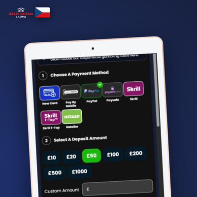 GB Casino podporuje vklad ve více měnách – CZK, EUR a USD