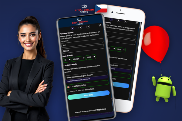 GB Casino způsoby registrace na mobilu – e-mail, telefon nebo sociální sítě